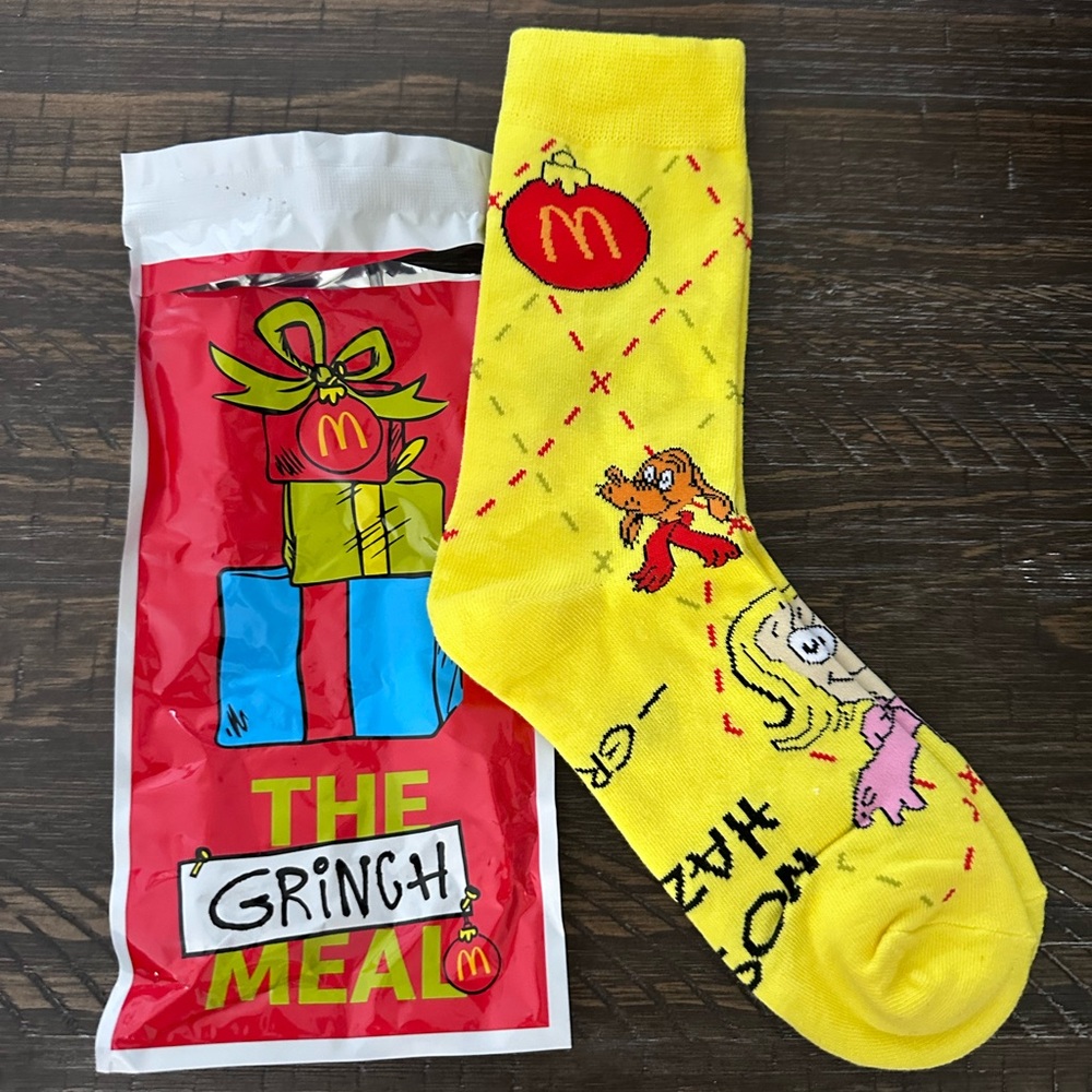 McDonald's Grinch Meal Socks